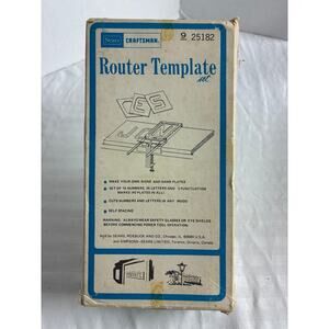 Sears Craftsman Router Template Set 9-25182 Vintage Complete - Made in USA